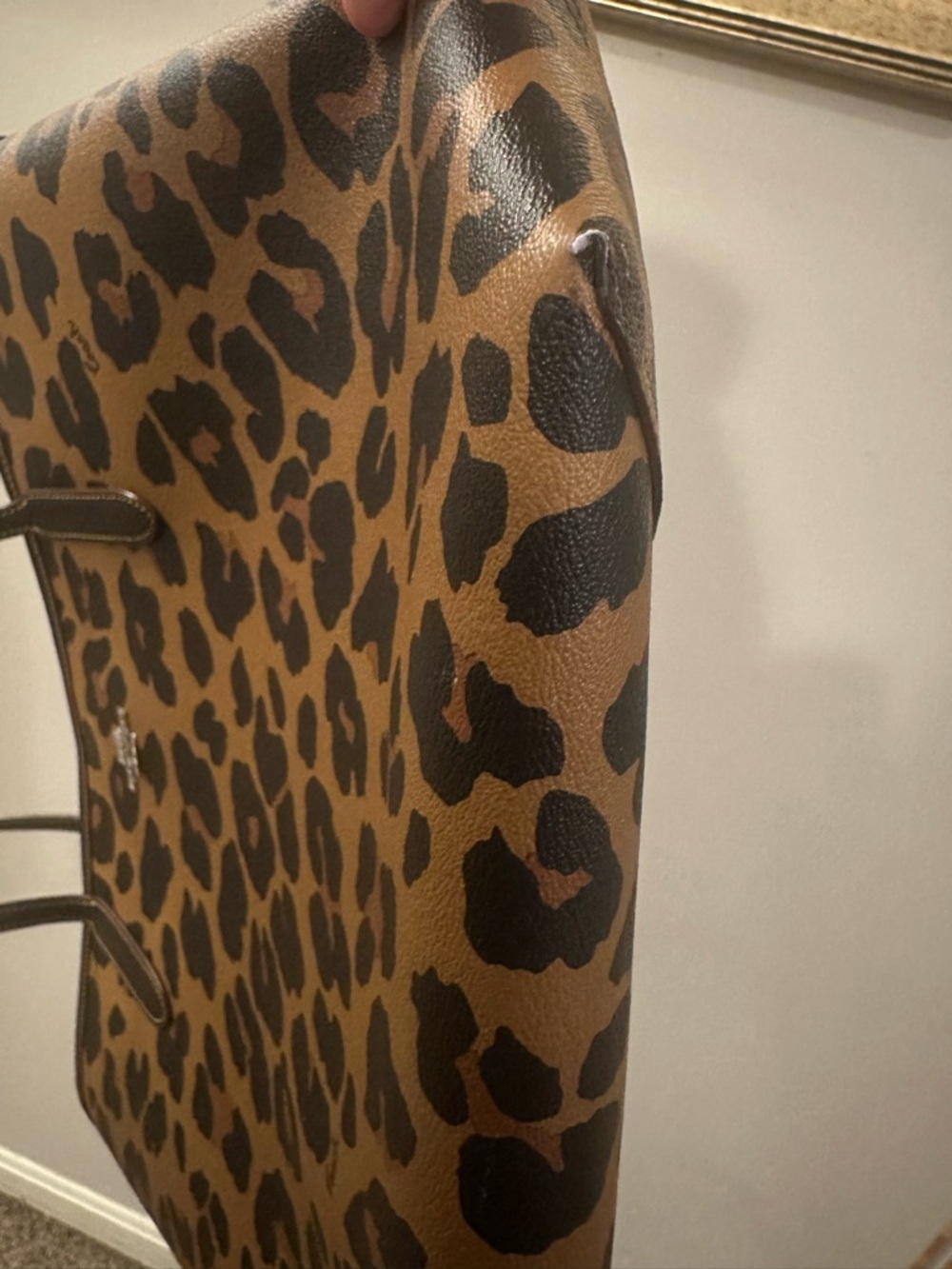 Coach Brown and Black Leopard-Print Tote - Picture 5 of 7